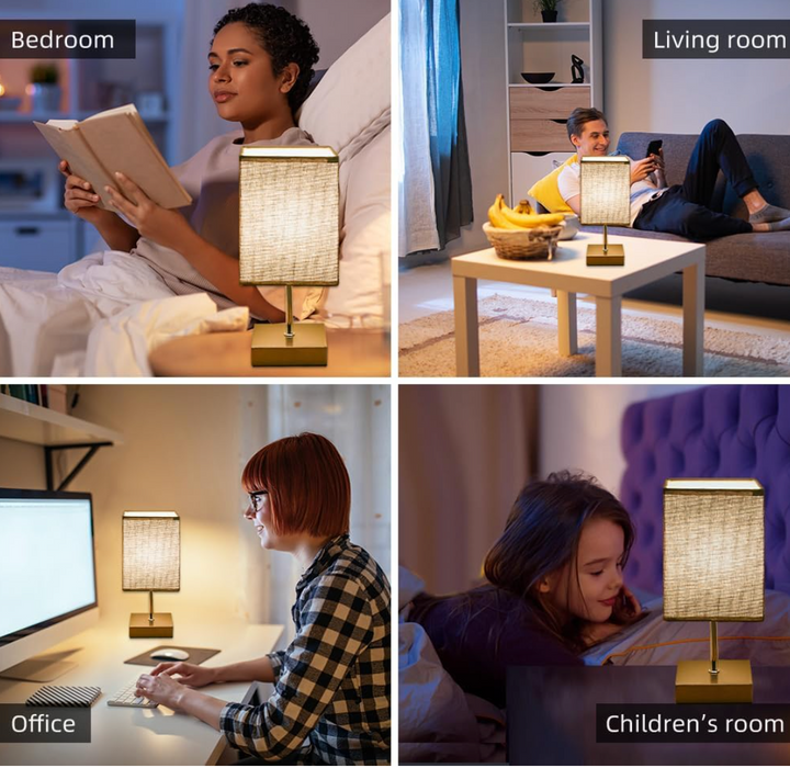Led Desk Lamp by Bedside Lamps - Touch Dimmable Table Lamp with USB and Type C port, Quick Charging, Eye Protection - Ideal Reading Light for Students and Long Hour Readers