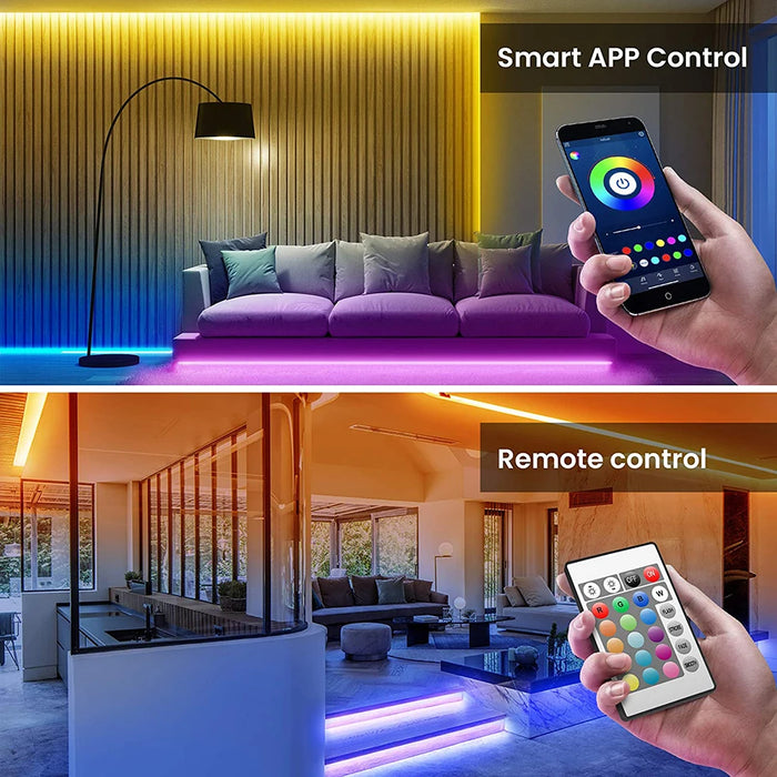 5050 SMD LED Strip Light - Tape Bluetooth USB, RGB Self-adhesive Flexible Ribbon, 5V USB-Powered Lamp - Perfect for TV Desktop Accent Lighting and Diode Enhancement