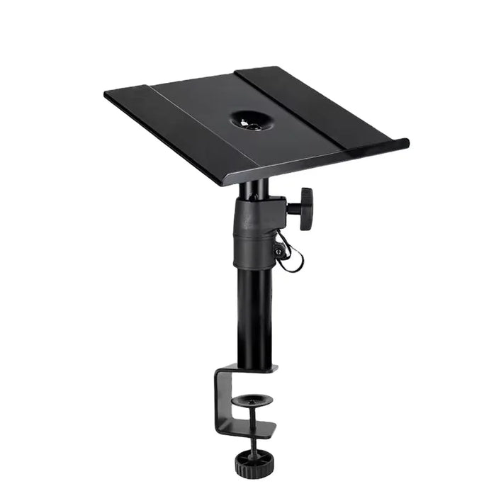 Studio‑grade Clamp‑Mount Speaker Stand — Height‑Adjustable Desktop Platform for Monitors