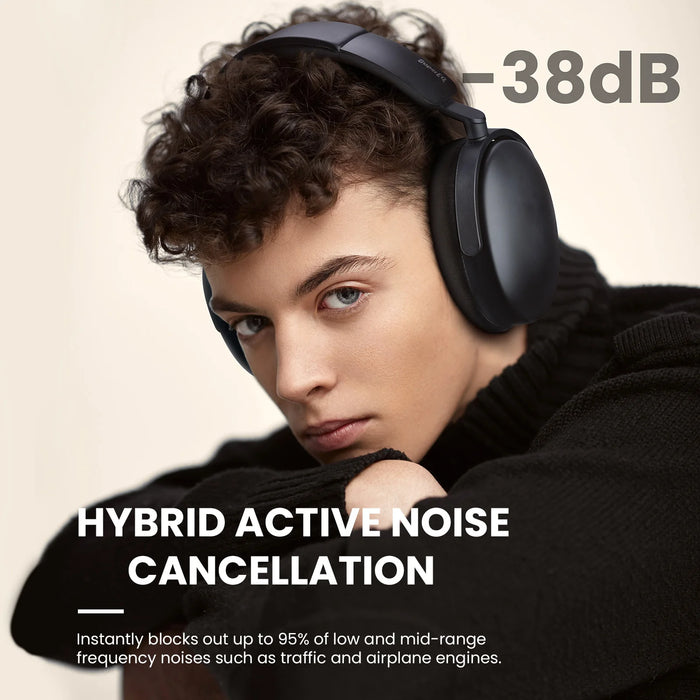 Oneodio SuperEQ A200 - Wireless Bluetooth 5.4 Over Ear Headphones with Hybrid Active Noise Canceling and Hi-Res Audio - Perfect for Premium & Continuous Music Listening Experience