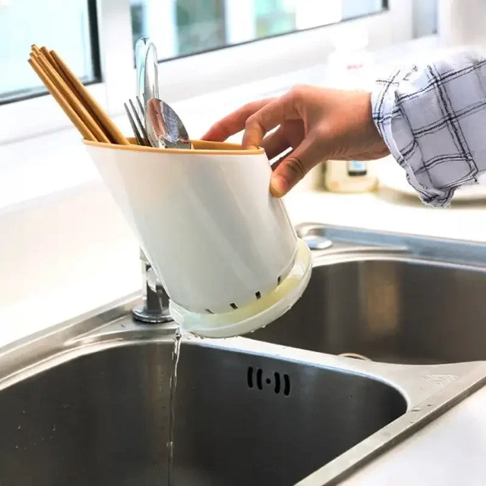 Cutlery Drain Holder – Plastic Chopstick & Tableware Drainer