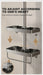Punch-Free Shower Caddy (Single or Double) — Space Aluminium Shelf with Optional Towel Rail