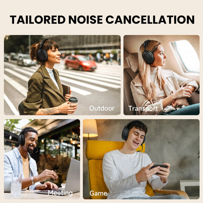 Oneodio SuperEQ A200 - Wireless Bluetooth 5.4 Over Ear Headphones with Hybrid Active Noise Canceling and Hi-Res Audio - Perfect for Premium & Continuous Music Listening Experience