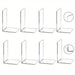 Transparent Acrylic L-Shaped Bookends — Clear Desk and Shelf Organisers