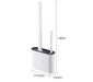 Silicone Toilet Brush with Flat Flexible Head and Wall-Mounted Holder