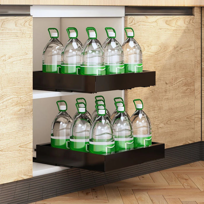 Expandable Pull-Out Cabinet Organiser — Heavy-Duty Slide-Out Shelves for Kitchen, Pantry, Bathroom, Office, Dorm