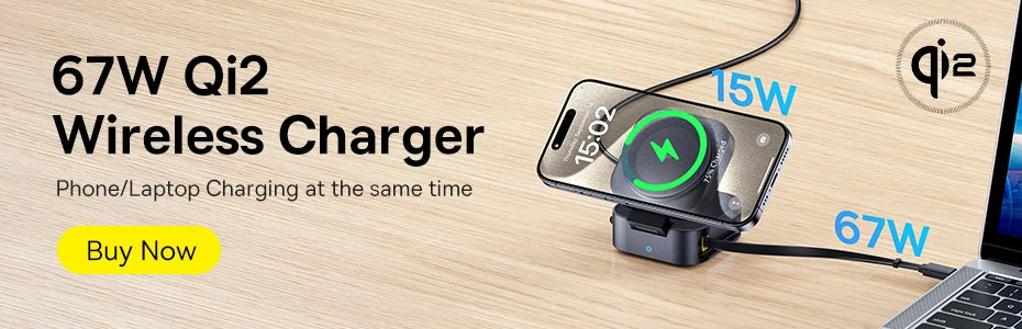 15W Fast Wireless Charging Pad – Transparent Qi Charger for iPhone & Android