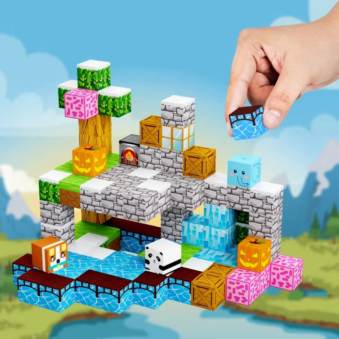 100-piece DIY Magnetic Building Block Set – Educational Construction Kit for Kids