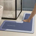 Minimalist Diatomaceous Earth Non-Slip L-Shaped Shower Door Mat