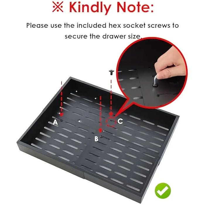Pull-Out Cabinet Organiser (Expandable 18.5\"-23.5\") — Silent 3-Rail Slide