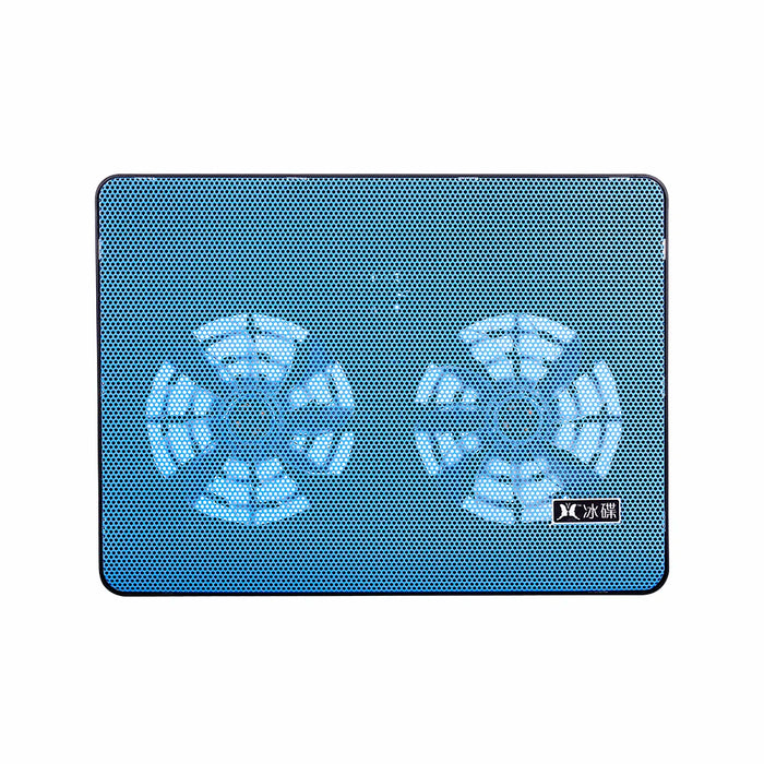 Laptop Cooling Pad with Twin Fans and Two USB Ports – Fits up to 17-inch (Blue)