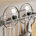 Wall-Mounted Kitchen Hook Rack for Pot Lids and Utensils
