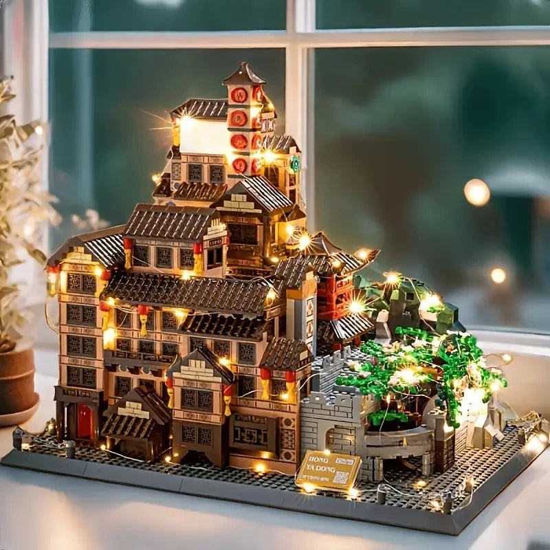 1816-piece Hongyadong Building Set — Mixed Colour Interlocking Bricks, Ages 14+