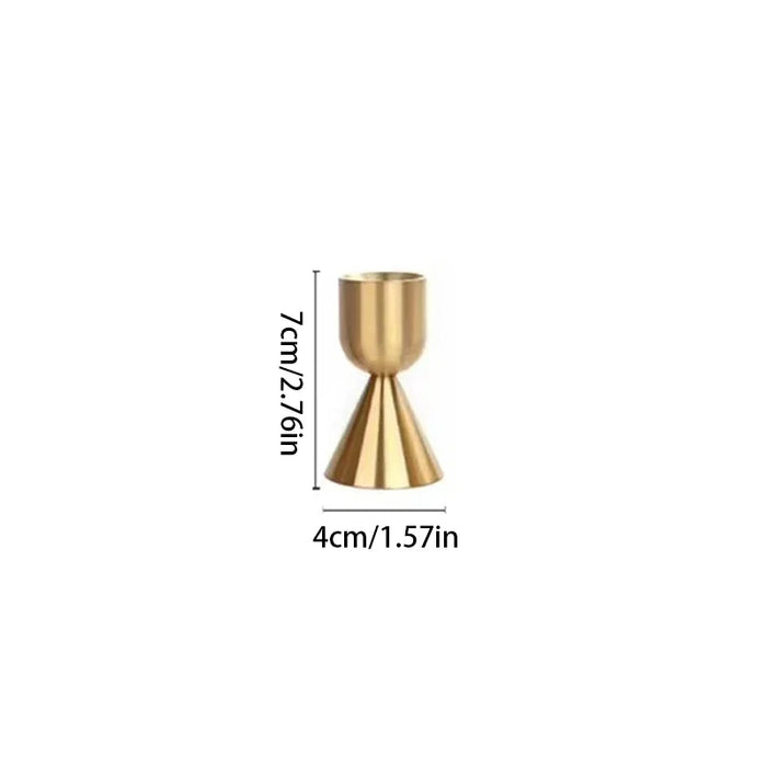 Gold Metal Candle Holder — Aluminium Candlestick for Tables & Events