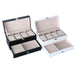 4‑Position Double‑Layer PU Leather Jewellery & Watch Storage Box