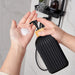 Bathroom Countertop Organiser – Soap Dispenser, Cotton Box & Toothbrush Holder (Plastic & Bamboo)