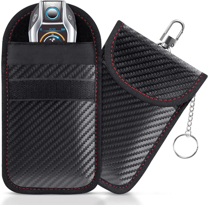 Faraday Key Fob Signal Blocker – Carbon Fibre RFID Protector (Various Sizes)