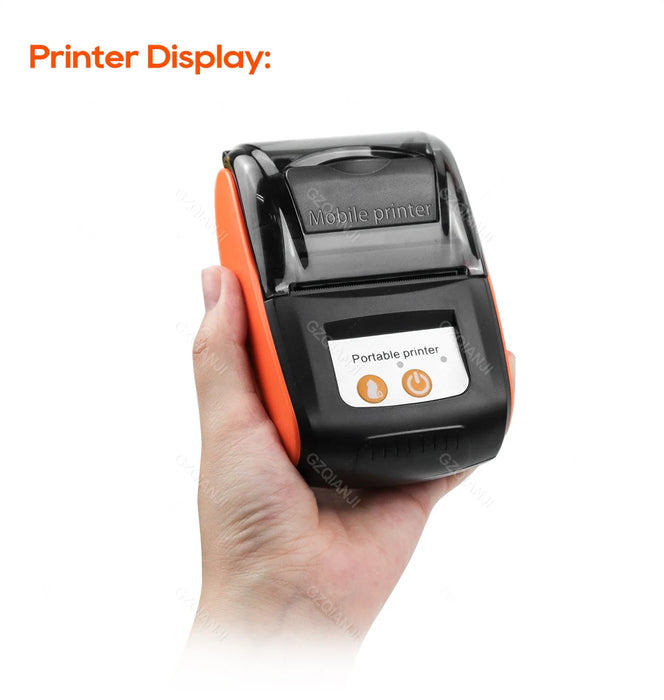 58mm Mini Thermal Receipt Printer – Bluetooth & USB, Mobile POS for Android/iOS/Windows