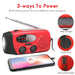 Disaster Prevention Emergency Flashlight Radio Solar Hand Crank Rechargeable Rechargeable Multifunctional LED Reading Light Radi