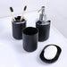 6-Piece Plastic Bathroom Accessory Set — Toothbrush Holder, Dispenser, Soap Dish & More