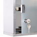 Lockable Wall-Mounted Medicine Cabinet — Safety Glass Door, Silver, 48cm