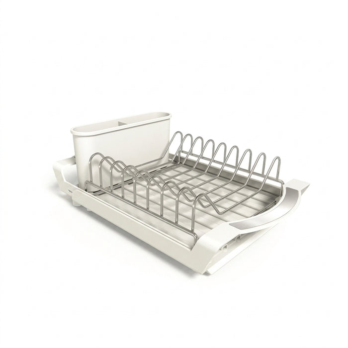Extendable Dish Drying Rack — Space-saving Large Capacity Utensil & Dinnerware Organiser