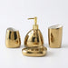 Modern Ceramic Bathroom Accessory Set — 4 or 5 Piece with Pump Dispenser