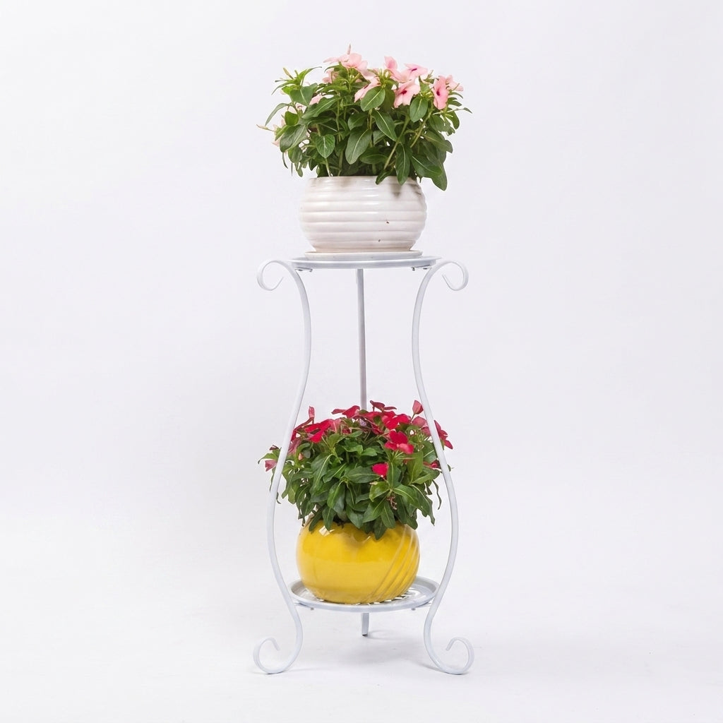 Double-Layer Metal Plant Stand — Multi-Layer Floor Display (1 pack)