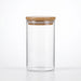 Glass Food Storage Jar with Wood Lid — Airtight Kitchen Storage (250/400/520/1000ml)