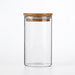 Glass Food Storage Jar with Wood Lid — Airtight Kitchen Storage (250/400/520/1000ml)